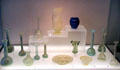 Collection of Roman-era glass at Arles Antiquities Museum. Arles, France.