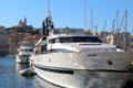 Yacht in Marseille harbor. Marseille, France.