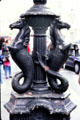 Seahorse lamp stands near the Bank of Ireland, Dublin. Ireland.