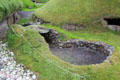 Excavated passage pit at Knowth. Ireland.