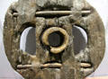 Wooden block-wheel from Doogarymore at National Museum of Ireland Archaeology. Dublin, Ireland.
