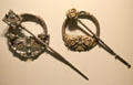 Silver Irish annular brooches - from Kilkenny & from Cavan at National Museum of Ireland Archaeology. Dublin, Ireland.