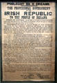 Original poster declaring Irish Republic at start of Easter Rising at Kilmainham Gaol Museum. Dublin, Ireland