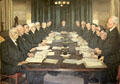 First meeting of Council of State Jan. 8, 1940 painting at Aras an Uachtarain. Dublin, Ireland.