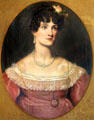 Portrait of lady with monocle at Emo Court. Ireland.