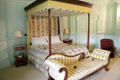 Bedroom with canopy bed & daybed at Russborough House. Ireland.