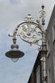Street lamp with shamrocks on Dawson St. Dublin, Ireland.