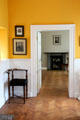 Entrance hall with corner chair at Derrynane House. Ireland.