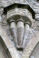 Carved corbel in unusual style Boyle Abbey. Knocknashee, Ireland.