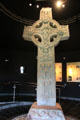 Cross of Scriptures features Last Judgment in wheel at Clonmacnoise museum. Ireland.