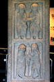 Secular panels on Cross of Scriptures at Clonmacnoise museum. Ireland.