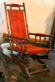 Spool stationary rocking chair on frame in Shannon Farmhouse at Bunratty Castle & Folk Park. County Clare, Ireland