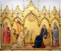 Annunciation with St Ansanus & St Maxima painting by Simone Martini & Lippo Memmi at Uffizi Gallery. Florence, Italy.