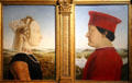 Duke & Duchess of Urbino portraits by Piero della Francesca at Uffizi Gallery. Florence, Italy.