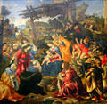 Adoration of the Magi painting by Filippino Lippi at Uffizi Gallery. Florence, Italy.