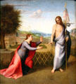 Noli me tangere painting by Andrea del Sarto at Uffizi Gallery. Florence, Italy.