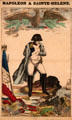 Napoleon's exile to Island of St Helena on Oct. 15, 1815 poster at Risorgimento Museum. Turin, Italy.
