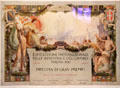 Diploma showing International Expo of Industry & Labor of Turin lithograph by G. Ceragioli at Risorgimento Museum. Turin, Italy.