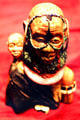 Native head carved in semiprecious stone in a Nairobi jewelry store. Kenya.