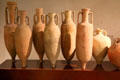 Amphorae, which varied by where made & what they contained, from various regions at National Museum of History & Art. Luxembourg, Luxembourg.