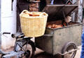 Bicycle pulled bread delivery cart in Medina. Rabat, Morocco.