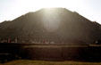Sunrise over Pyramid of Sun at Teotihuacán. Mexico.