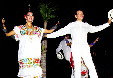Dancers in traditional Yucatan dress, Cancún. Mexico.
