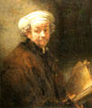 Self-portrait as Apostle Paul painting by Rembrandt van Rijn at Rijksmuseum. Amsterdam, Netherlands.