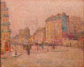 Boulevard de Clichy in Paris painting by Vincent van Gogh at Van Gogh Museum. Amsterdam, NL.