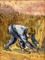 The Reaper painting after Millet print by Vincent van Gogh at Van Gogh Museum. Amsterdam, NL.