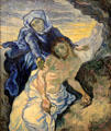 Pieta painting after Delacroix by Vincent van Gogh at Van Gogh Museum. Amsterdam, NL.
