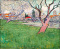 Orchards in blossom, view of Arles painting by Vincent van Gogh at Van Gogh Museum. Amsterdam, NL.