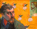 Self-portrait with portrait of Bernard painting by Paul Gauguin at Van Gogh Museum. Amsterdam, NL.