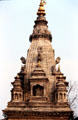 Tower of Vatsala Temple in Durbar Square, Bhaktapur. Nepal.