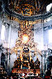 St Peter's Chair by Bernini under the dome of the Vatican. Vatican City.