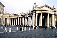 Curved colonnade arm of Bernini in front of St Peter's Basilica. Vatican City.