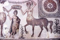 Roman mosaic tile floor with Venus flanked by female Centaurs at Bardo Museum. Tunis, Tunisia.