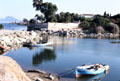 Round ship basin remains of Punic harbor in Carthage. Tunis, Tunisia
