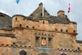 Crest over entrance gateway of Edinburgh Castle. Edinburgh, Scotland.