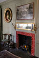 Fireplace in Georgian room at Gladstone's Land tenement house. Edinburgh, Scotland.
