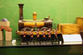 Toy steam locomotive & marching band at Museum of Childhood. Edinburgh, Scotland.