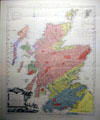 First geological map of Scotland by Louis Albert Necker at Our Dynamic Earth. Edinburgh, Scotland.