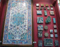 Collection of Islamic & European glazed ceramic tiles at National Museum of Scotland. Edinburgh, Scotland.