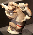Porcelain monkey teapot by Johann Joachim Kändler of Meissen, Germany at National Museum of Scotland. Edinburgh, Scotland.