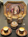 Porcelain coffee set for two from Vienna, Austria at National Museum of Scotland. Edinburgh, Scotland.