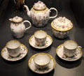 Porcelain tea service made for Jane & Edmund Burke from Bristol, England at National Museum of Scotland. Edinburgh, Scotland.