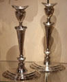 Silver candlesticks by Hamilton & Inches of Edinburgh at National Museum of Scotland. Edinburgh, Scotland.