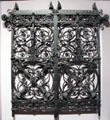 Wrought iron gate by Skidmores Art Manuf. of Coventry, England at National Museum of Scotland. Edinburgh, Scotland.