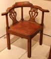 Corner armchair by Sir Robert Lorimer made by Whytock & Reid of Edinburgh at National Museum of Scotland. Edinburgh, Scotland.