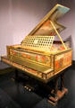 Willowwood piano painted by Phoebe Anna Traquair on Steinway case designed by Robert Lorimer at National Museum of Scotland. Edinburgh, Scotland